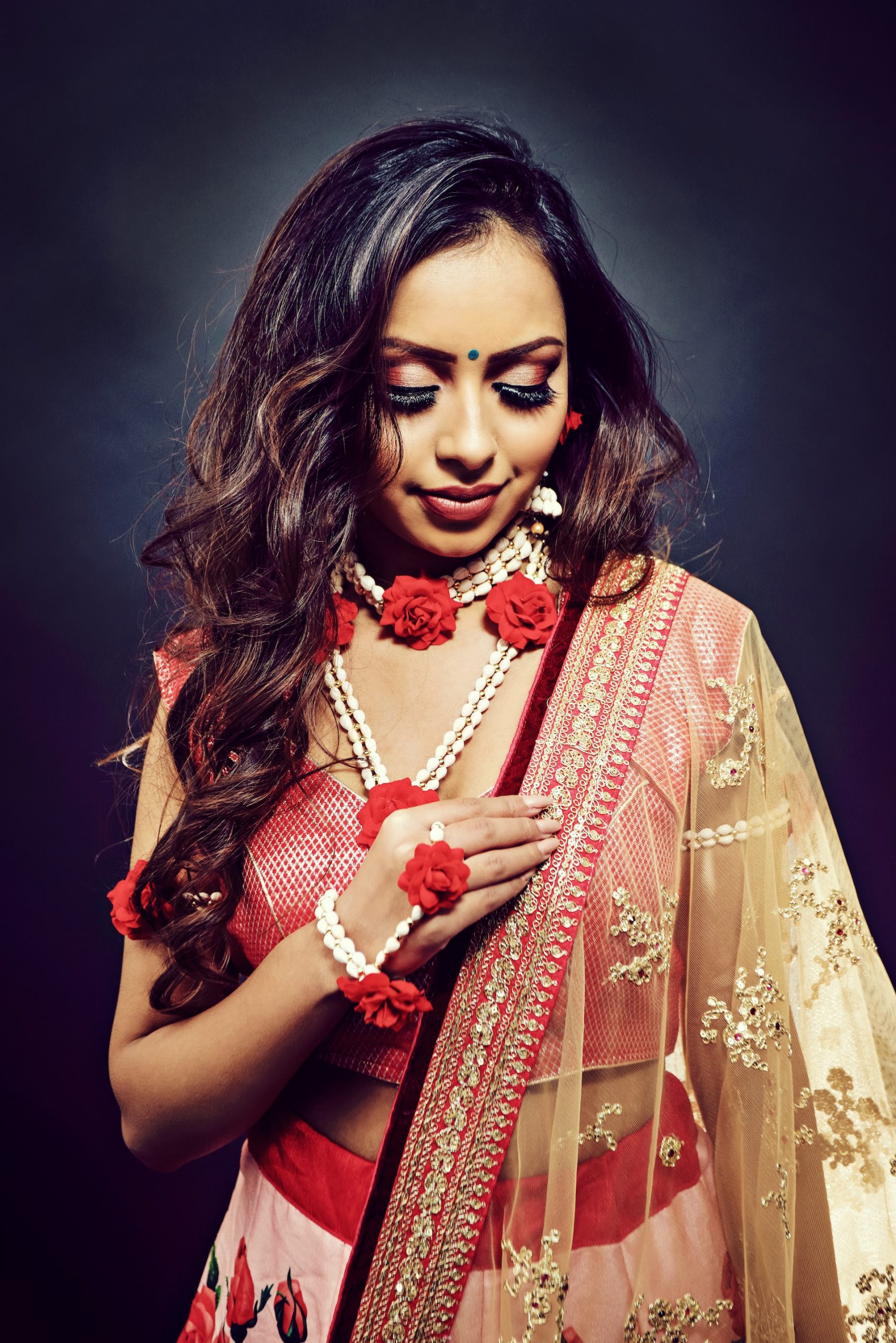 beautiful indian girl wearing a ghaghra