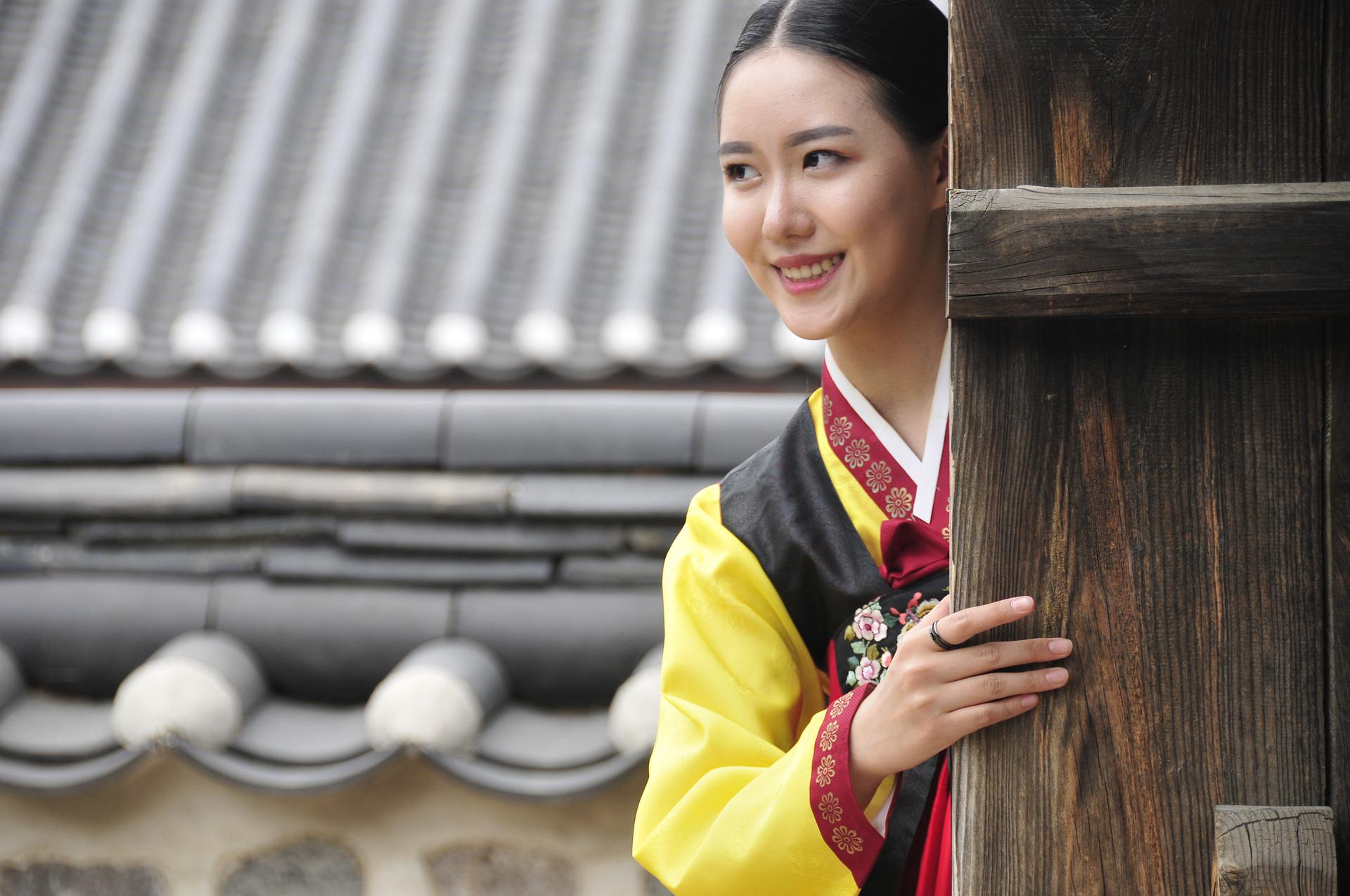 Korean girl smiling