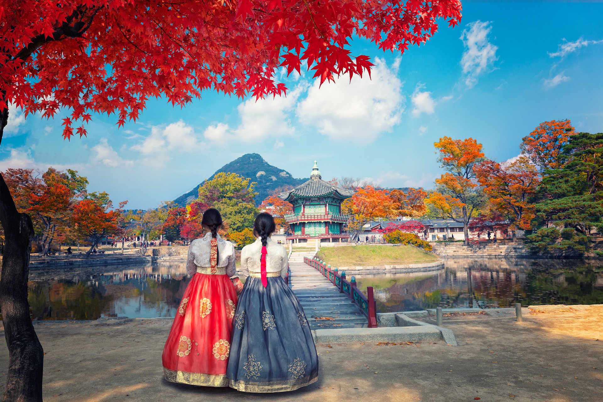 2 korean cultural women standing