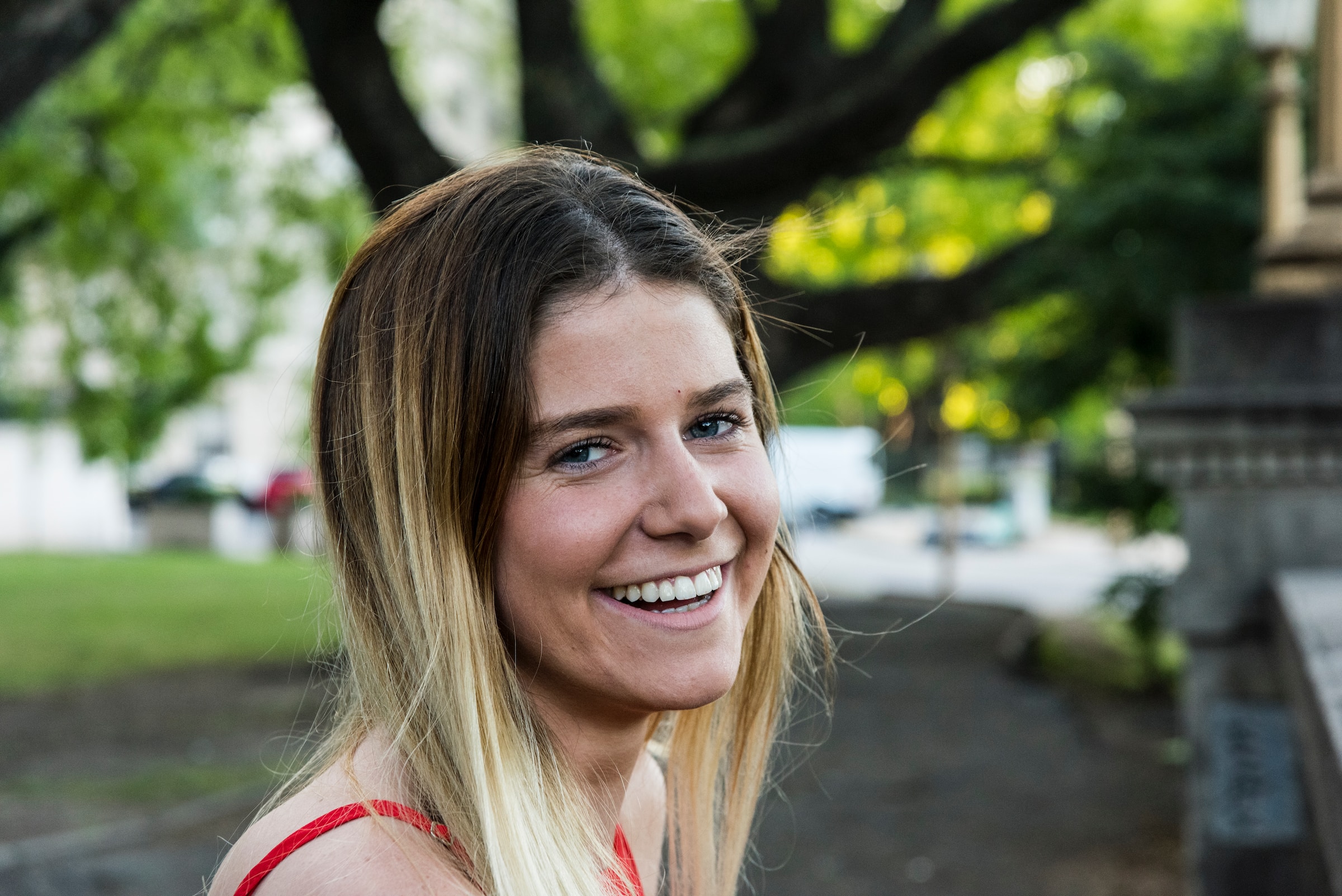 Argentinian girl is smiling